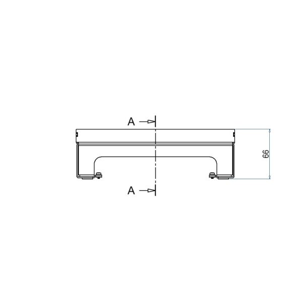 Produktbild UBD 215 208  -  Unterflur-Bodendose UBD 210 small inkl. belegtem Deckel aus Chromstahl, geschliffen, und 1 Bürstenauslass
